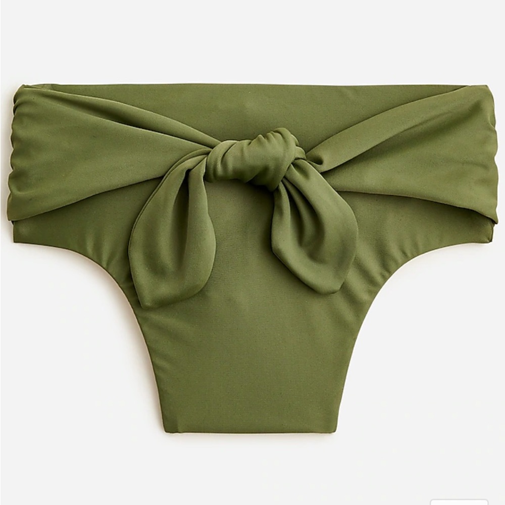 Jcrew tie high-waist bikini bottoms